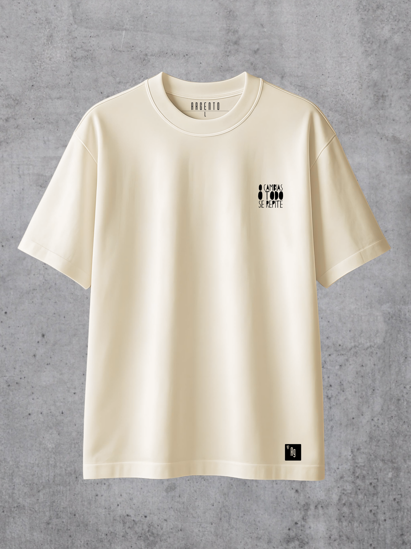 T-shirt O cambias o todo se repite Oversized